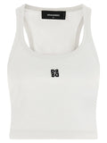 Dsquared² White Cotton Tank Tops