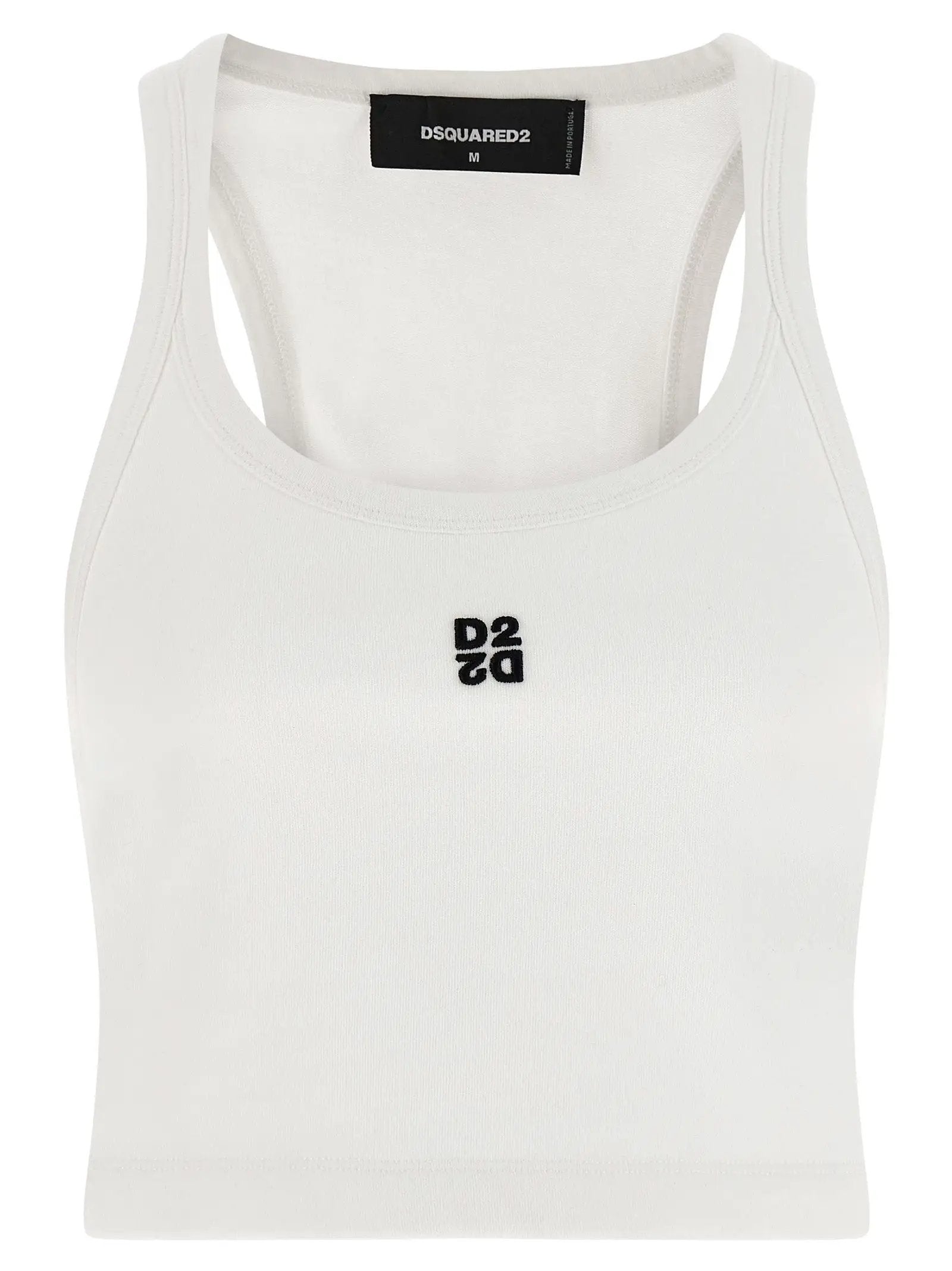 Dsquared² White Cotton Tank Tops