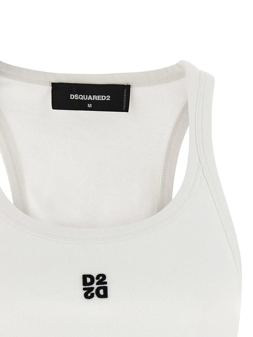 Dsquared² White Cotton Tank Tops