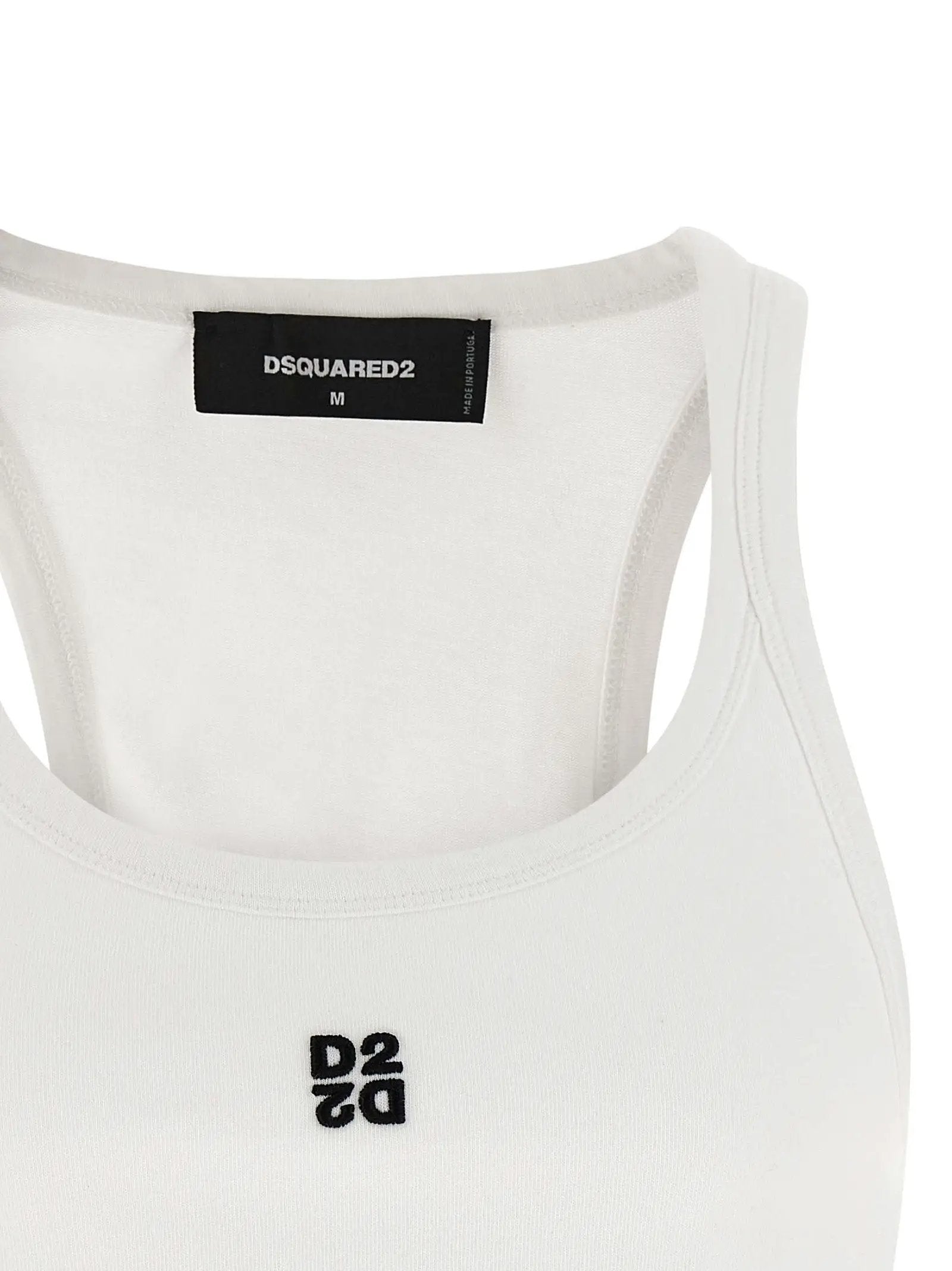 Dsquared² White Cotton Tank Tops