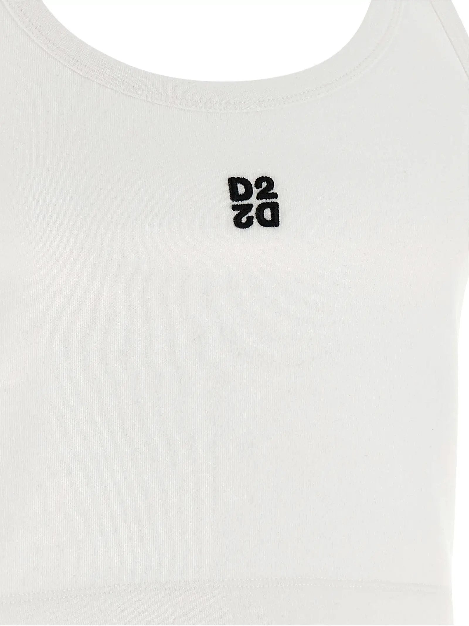 Dsquared² White Cotton Tank Tops