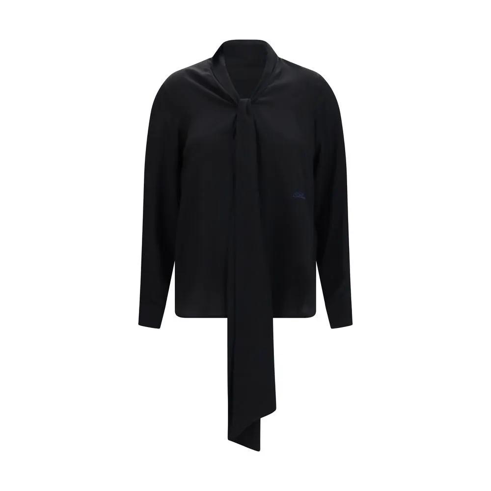 Burberry Black Silk Blouse
