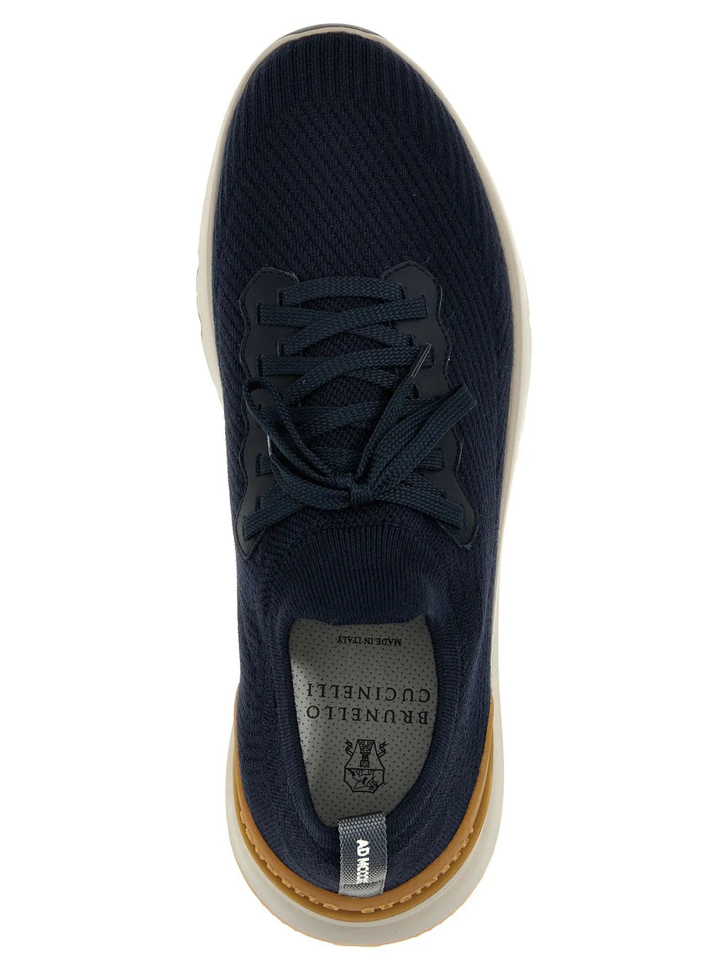Brunello Cucinelli Blue Wool Athletic Sneakers
