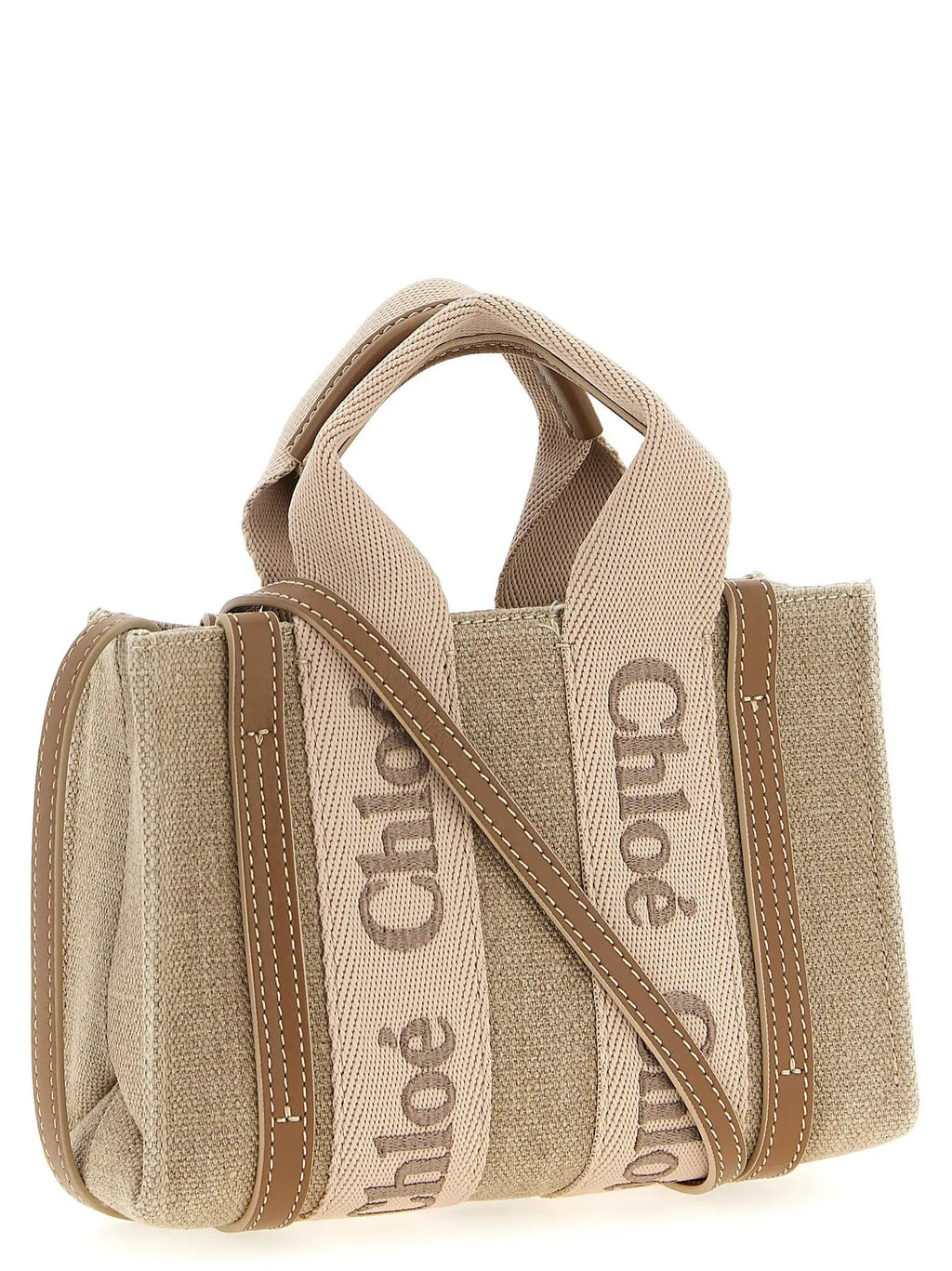 Chloé Multicolor Linen Handbag