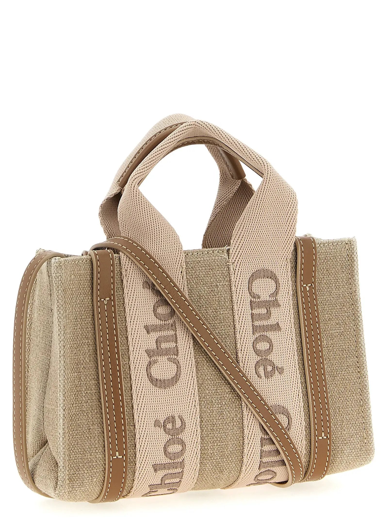 Chloé Multicolor Linen Handbag