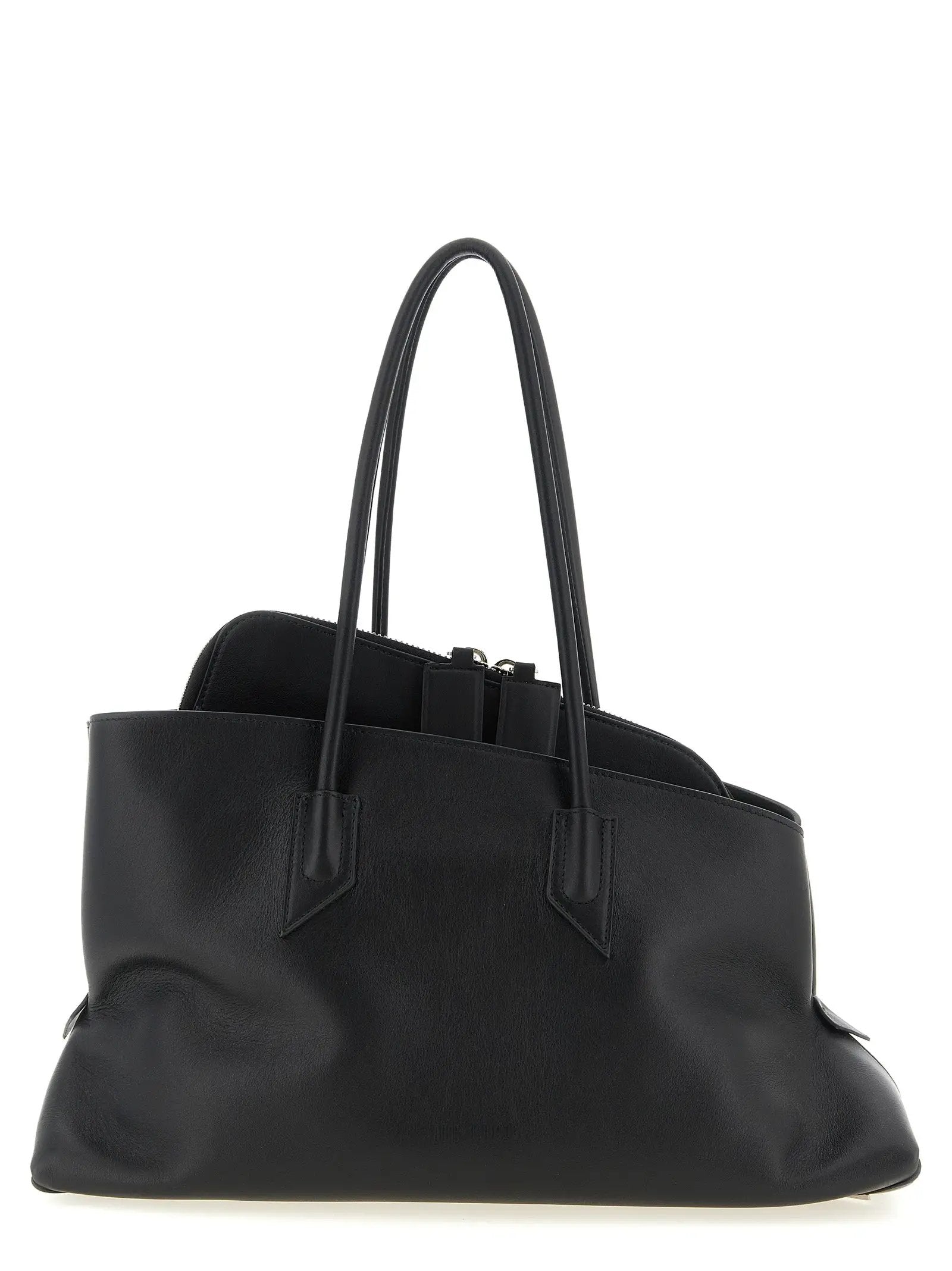 The Attico Black Calfskin Shoulder Bag