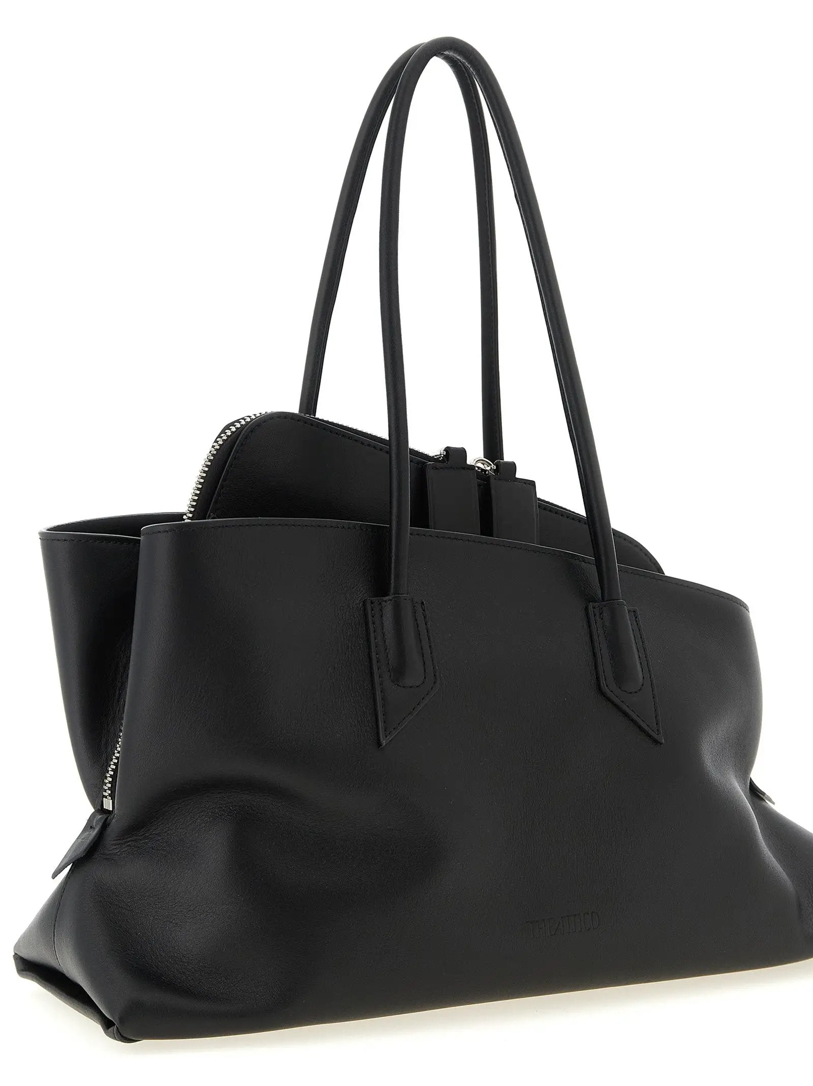 The Attico Black Calfskin Shoulder Bag