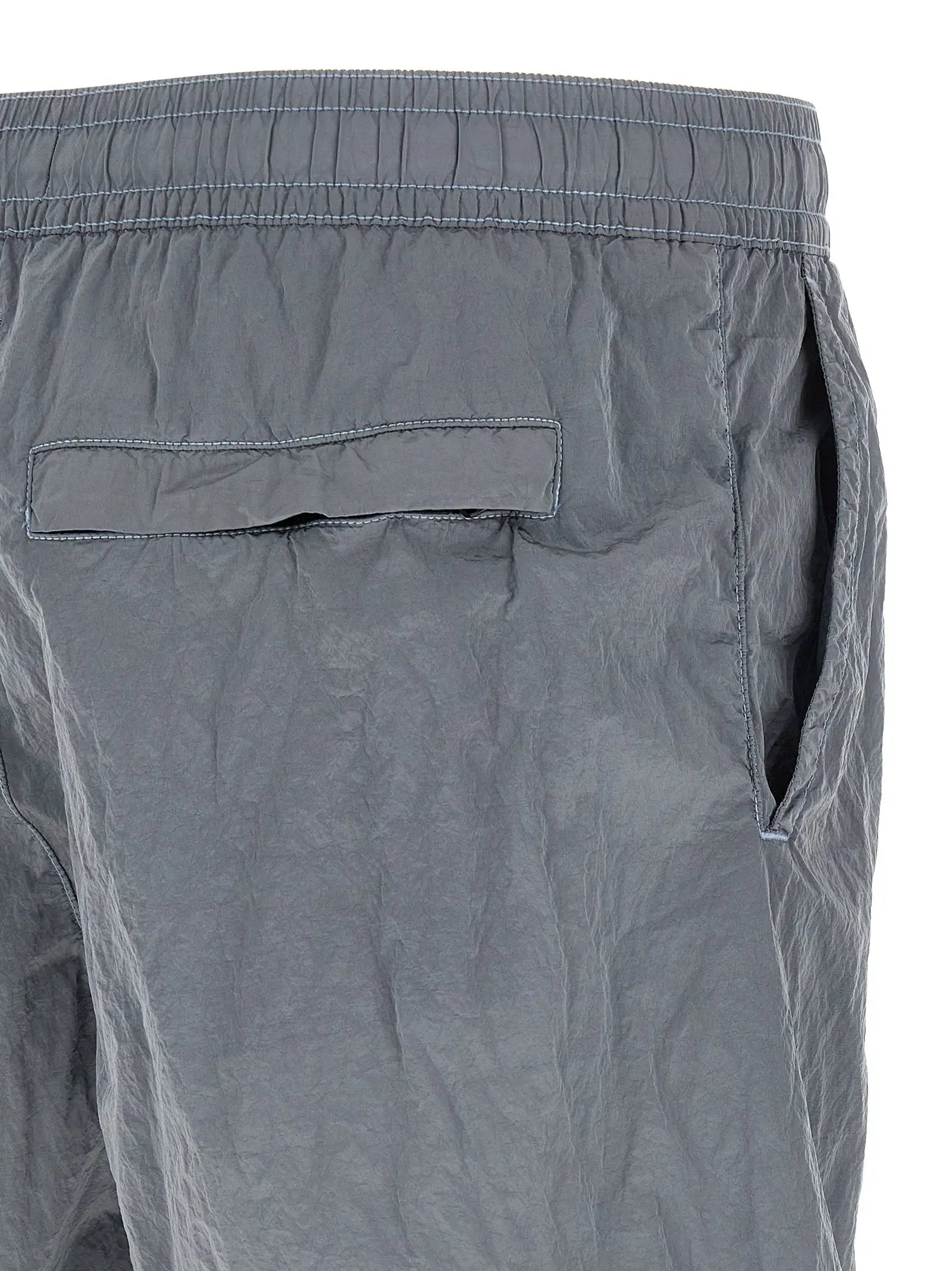Stone Island Gray Polyamide Swim Shorts