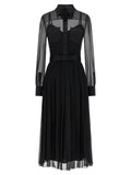 Dolce & Gabbana Black Silk Midi Dress