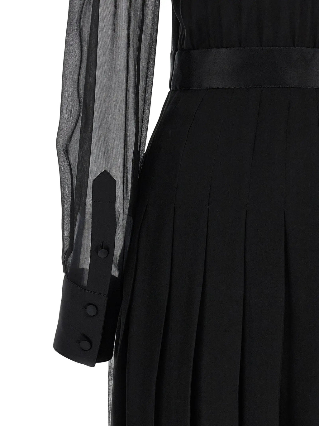 Dolce & Gabbana Black Silk Midi Dress