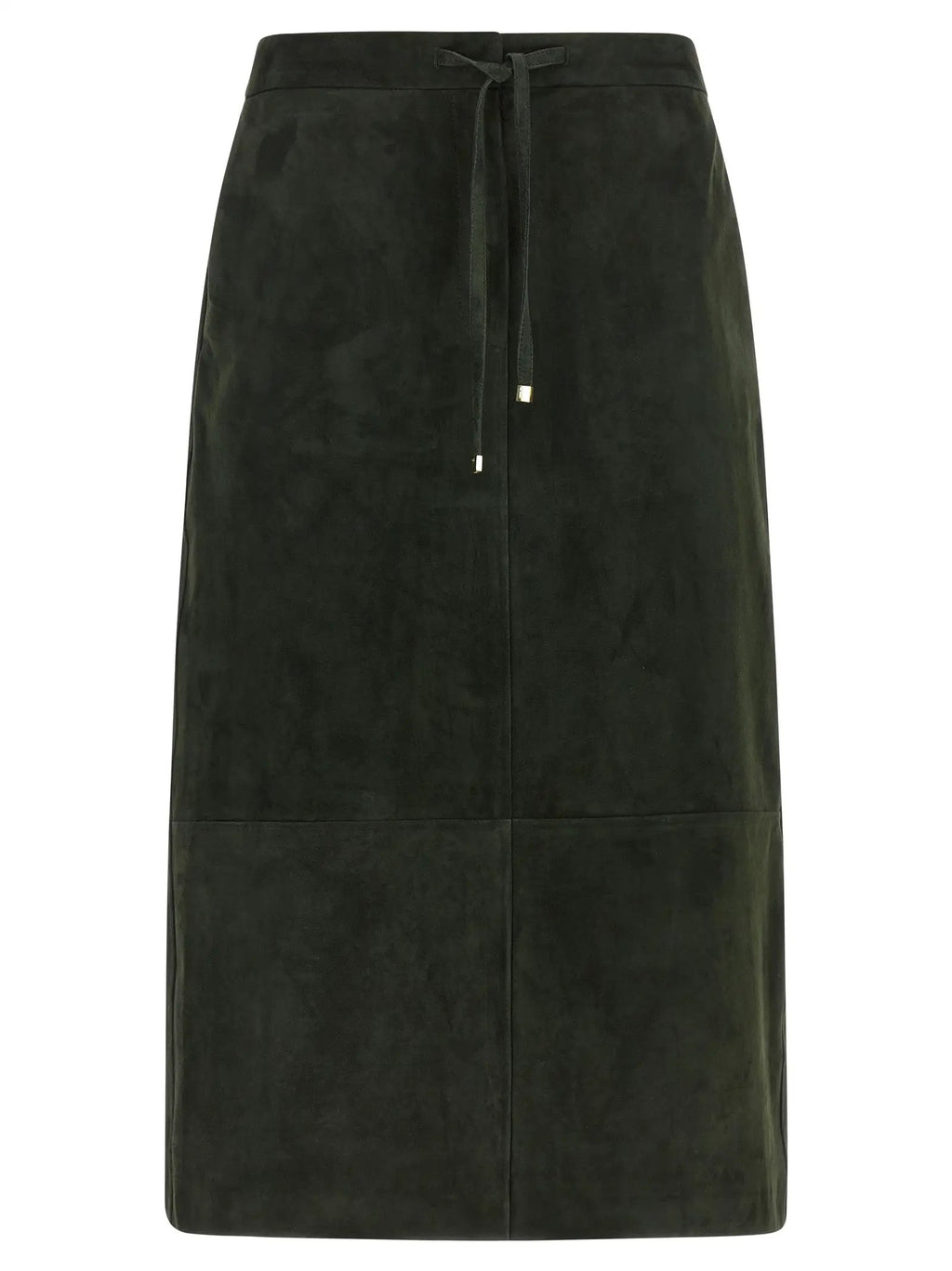 'S Max Mara Bicolor Lamb Leather Midi Skirt