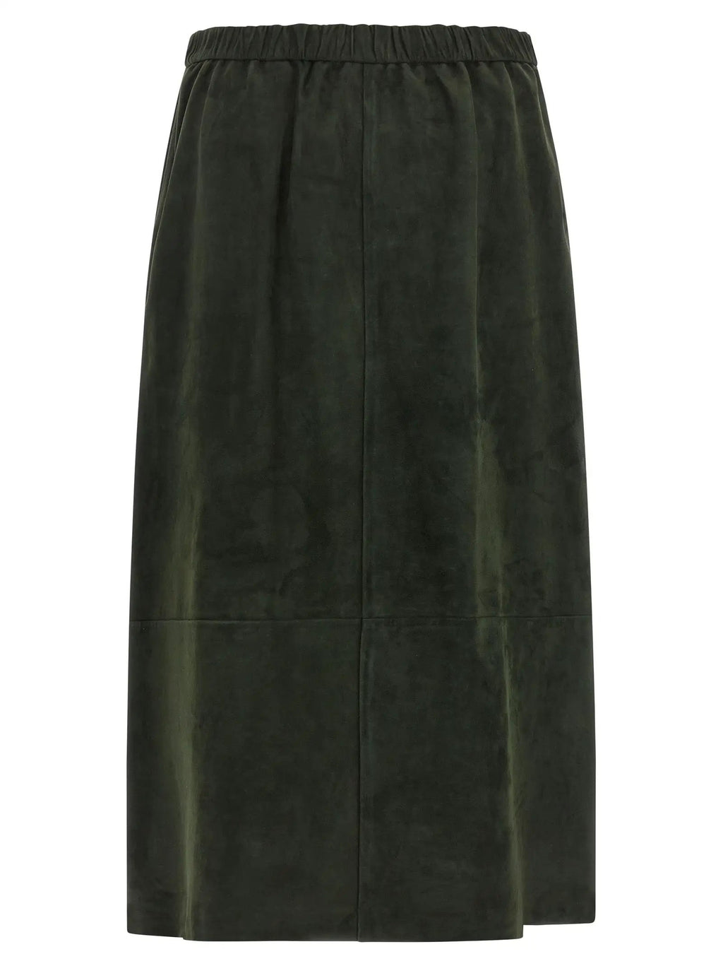 'S Max Mara Bicolor Lamb Leather Midi Skirt
