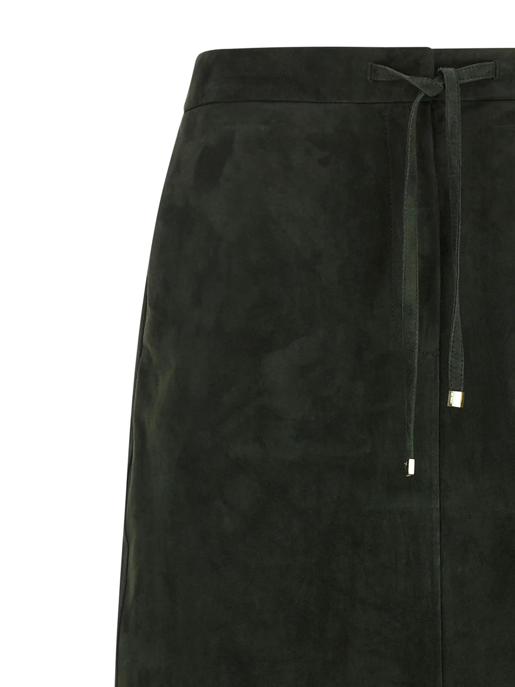 'S Max Mara Bicolor Lamb Leather Midi Skirt