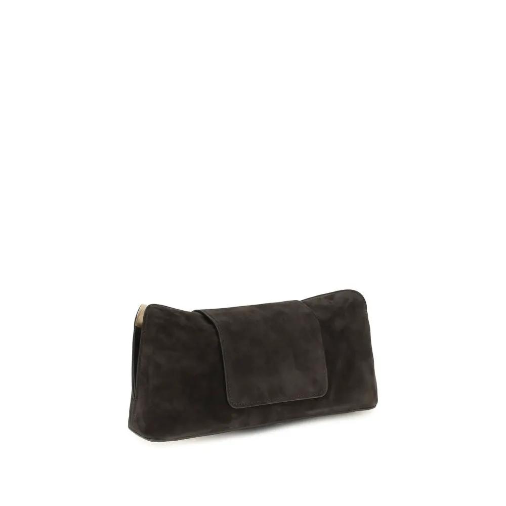 Versace Brown Calf Leather Bos Taurus Shoulder Bag