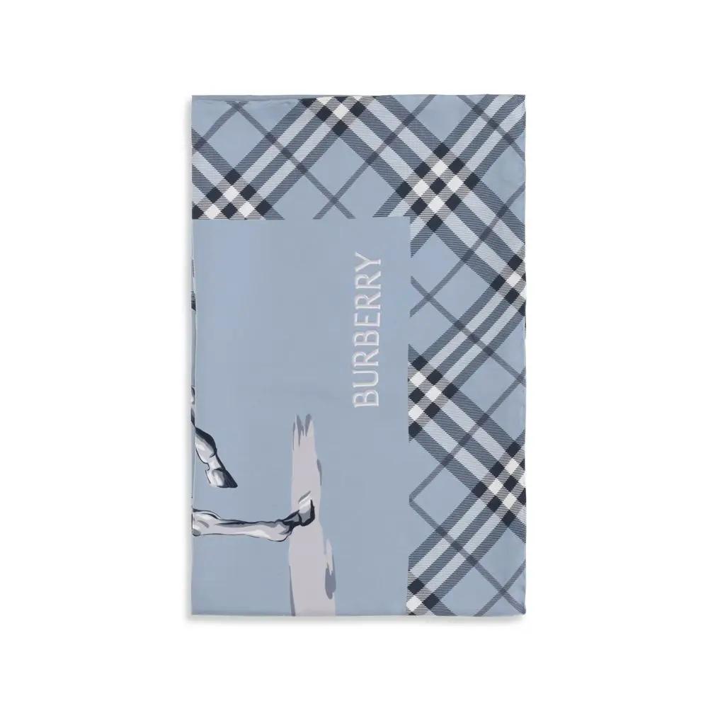 Burberry Blue Silk Scarf