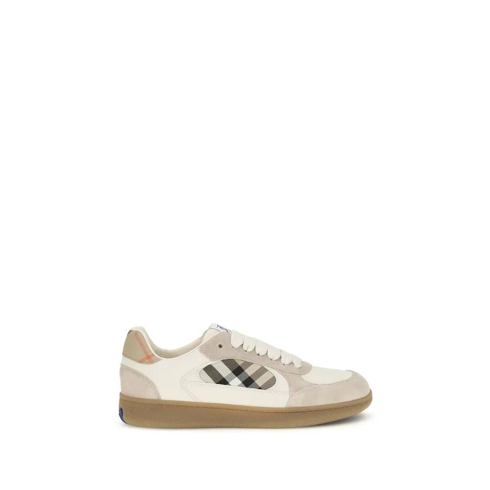 Baskets basses Burberry en cuir de veau beige Bos Taurus