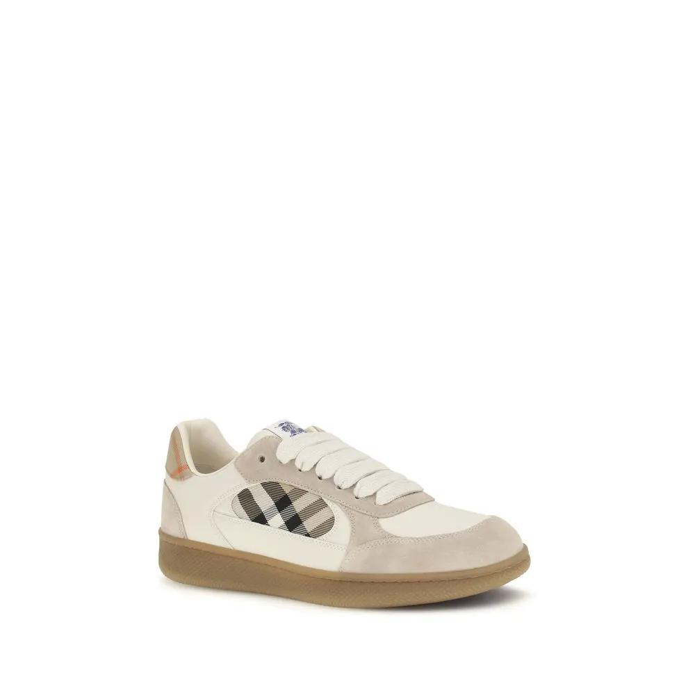 Baskets basses Burberry en cuir de veau beige Bos Taurus