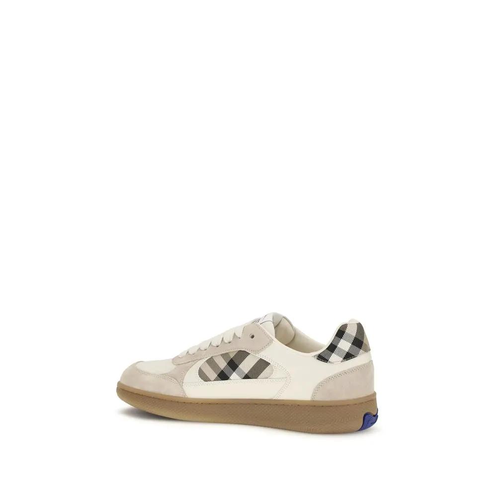 Baskets basses Burberry en cuir de veau beige Bos Taurus