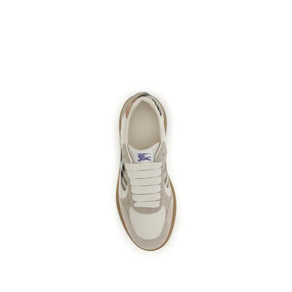 Baskets basses Burberry en cuir de veau beige Bos Taurus