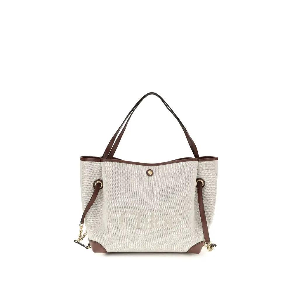 Sac bandoulière Chloé en coton beige
