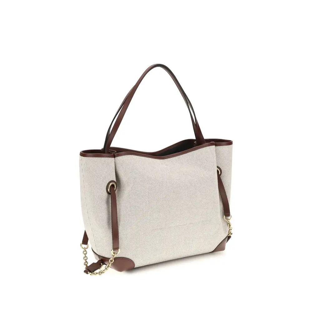 Sac bandoulière Chloé en coton beige