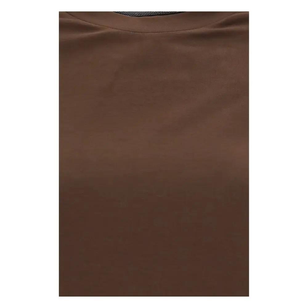 T-shirt Brunello Cucinelli marron en élasthanne