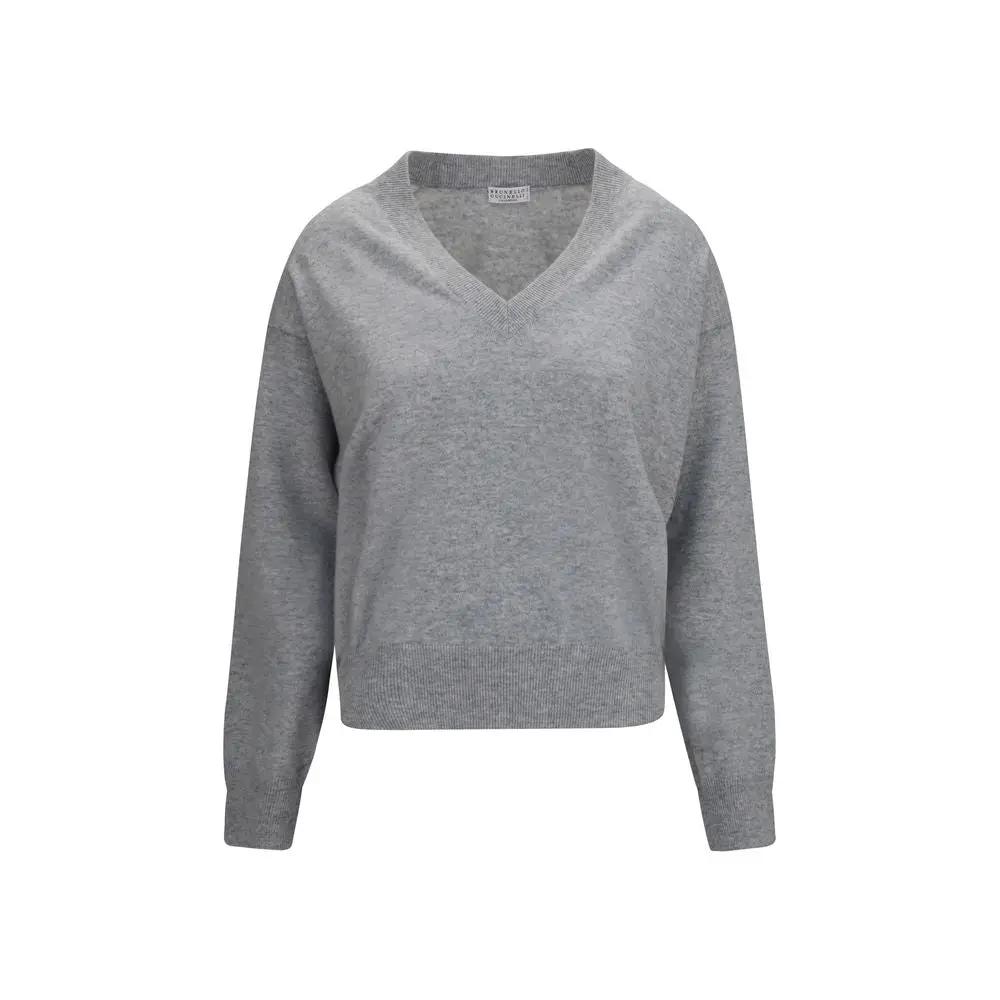 Pull en cachemire gris Brunello Cucinelli