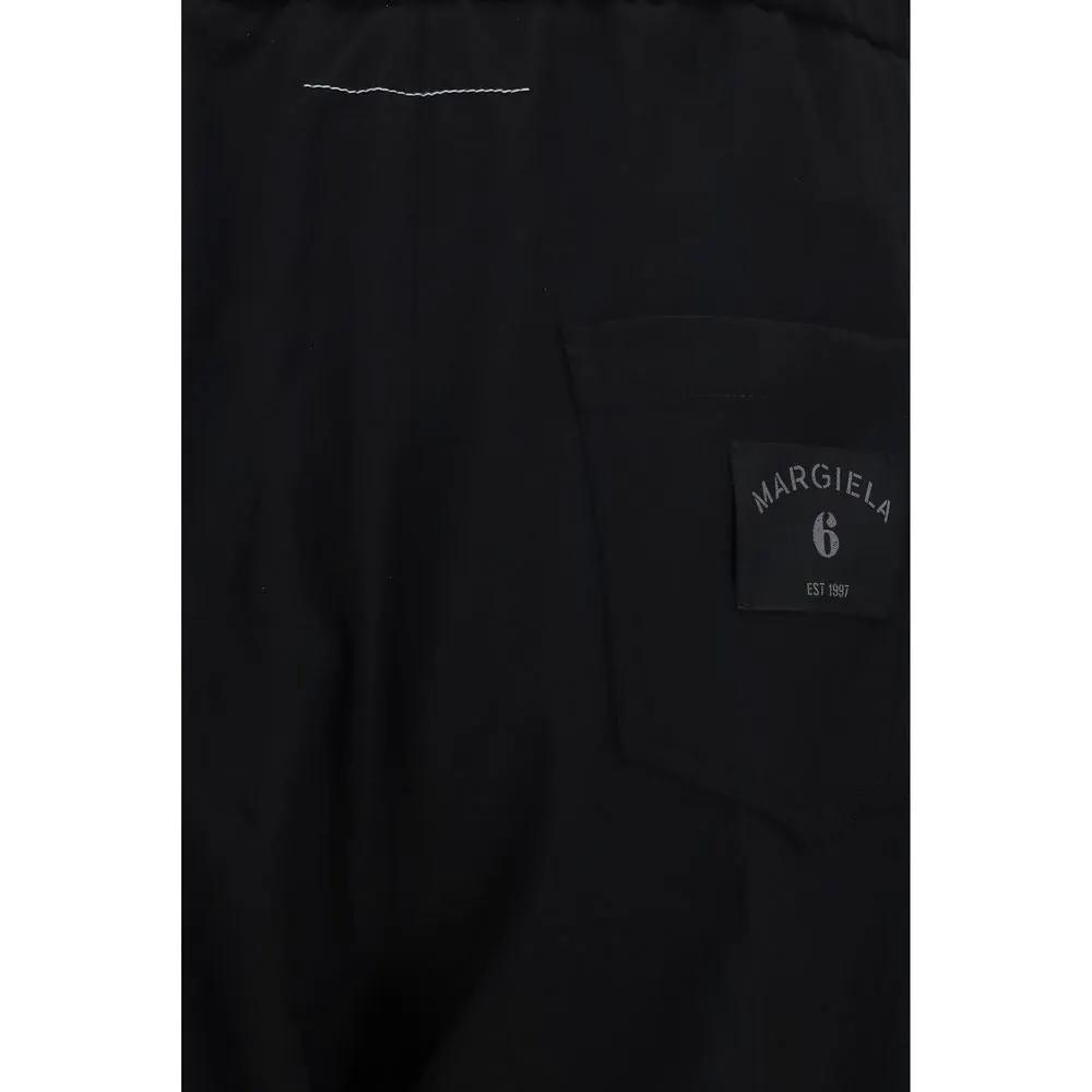 MM6 Black Polyester Casual Pants