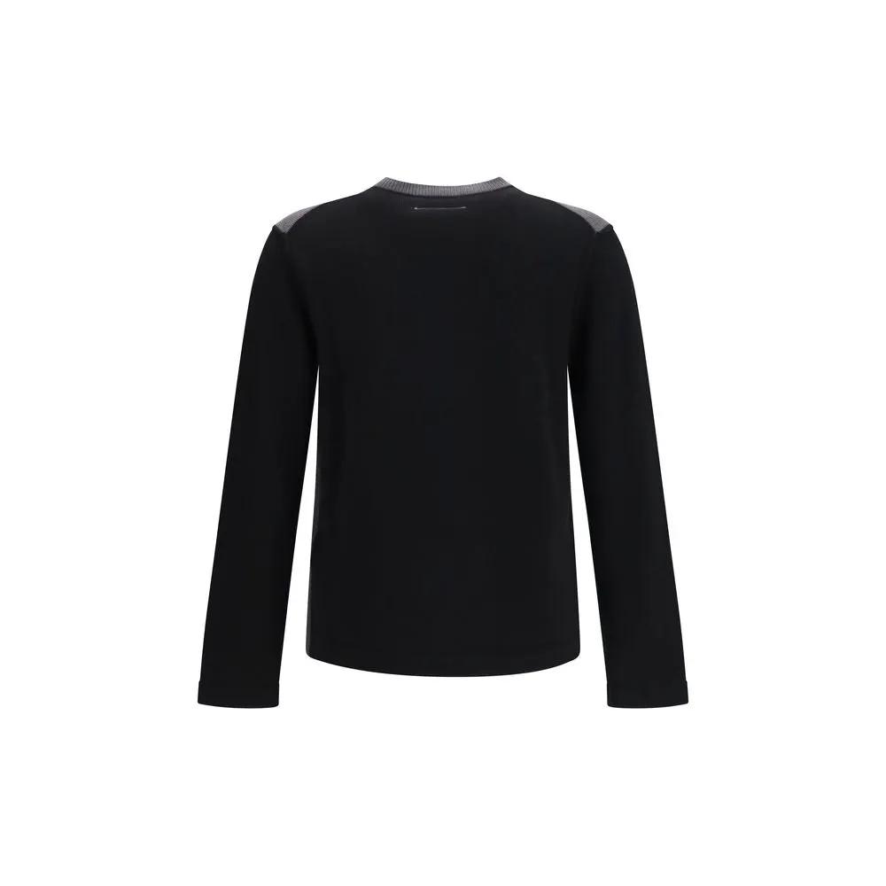 MM6 Black Wool Oves Aries Sweatshirt