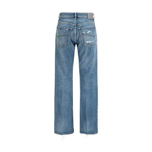 Jean Balenciaga droit en coton bleu