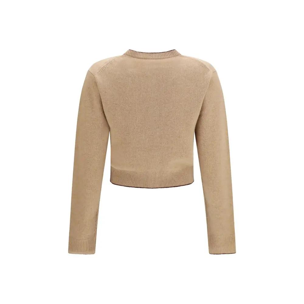 Chloé Beige Wool Oves Aries Cardigan
