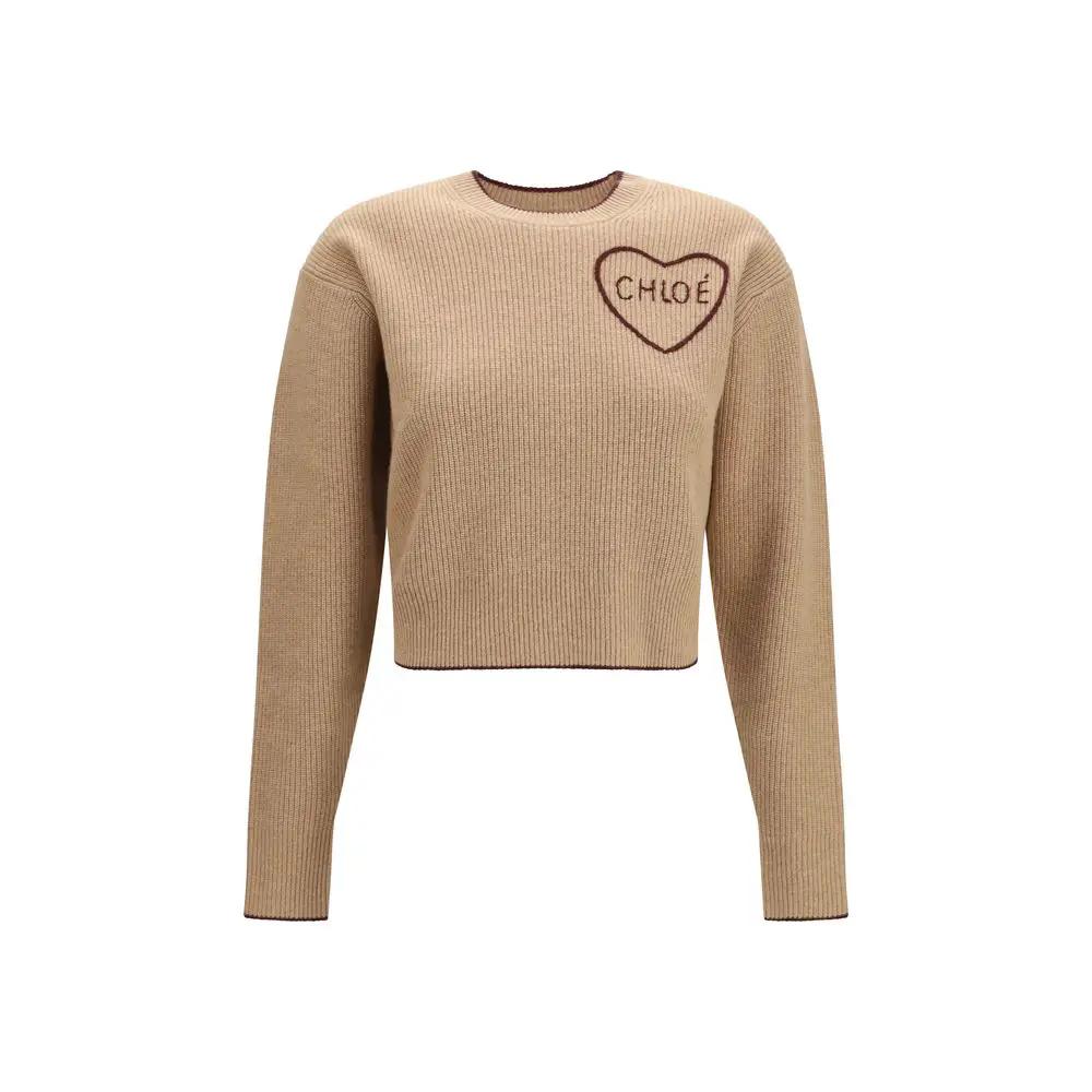 Chloé Beige Wool Oves Aries Sweatshirt