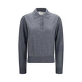 Loulou De Saison Gray Cashmere Polo Shirt