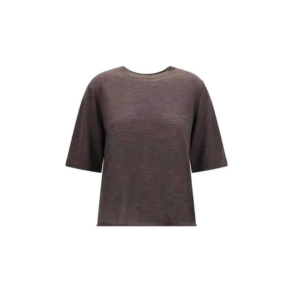 Loulou De Saison Brown Cashmere T-Shirt