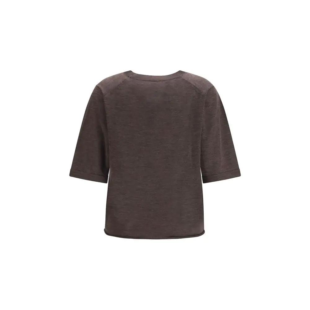 Loulou De Saison Brown Cashmere T-Shirt