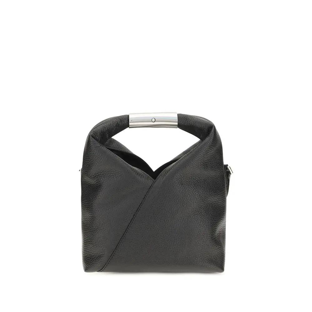 Sac bandoulière MM6 Bos Taurus en cuir de veau noir