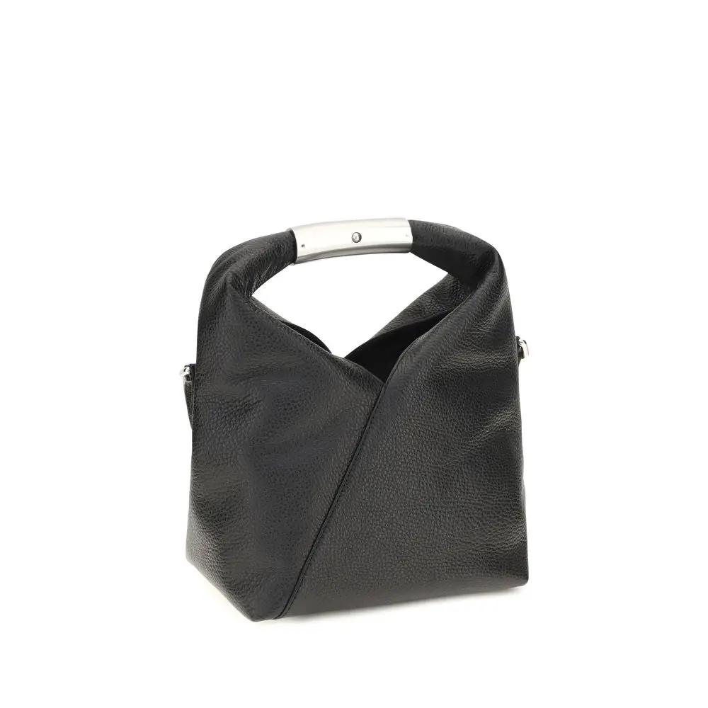 MM6 Black Calf Leather Bos Taurus Shoulder Bag