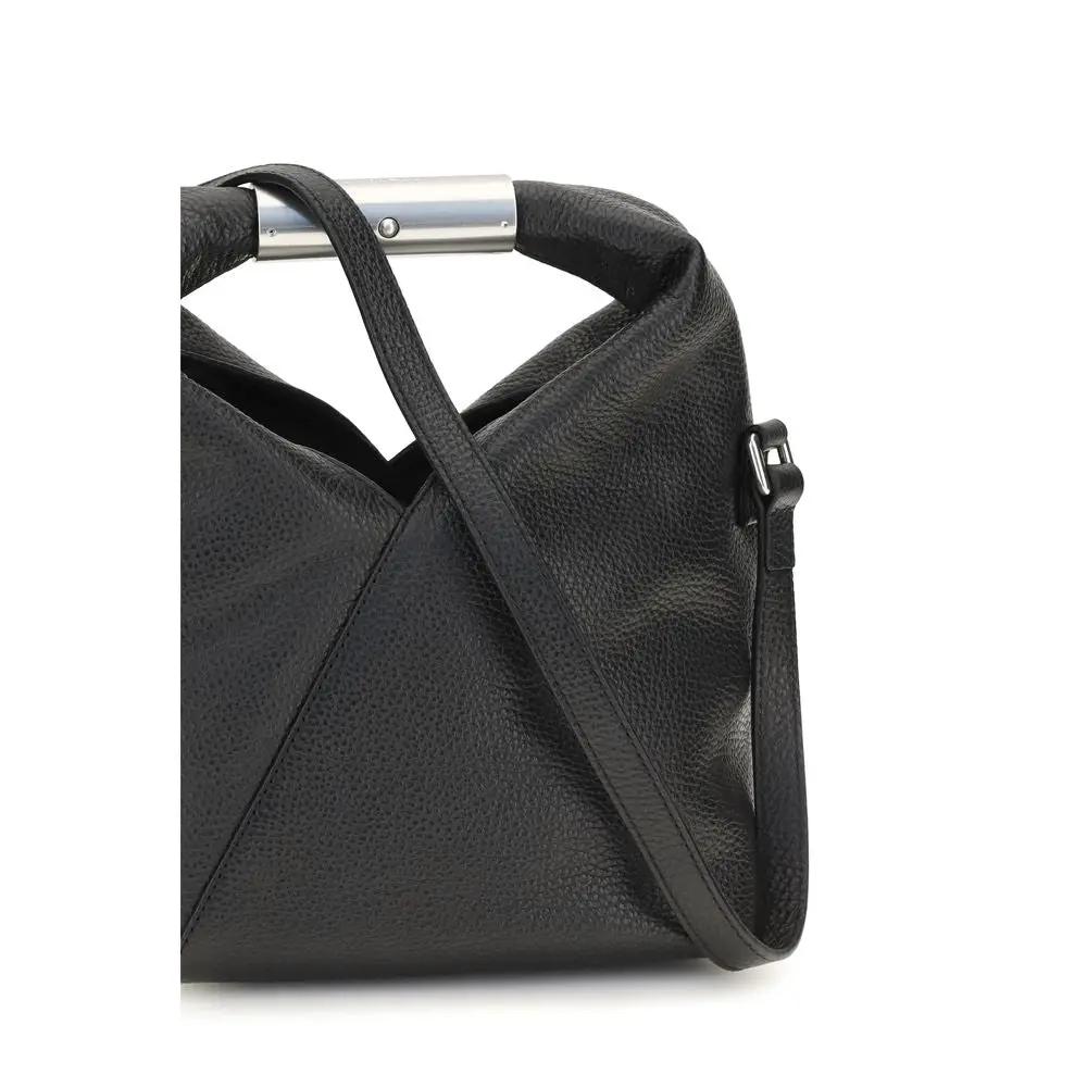 MM6 Black Calf Leather Bos Taurus Shoulder Bag