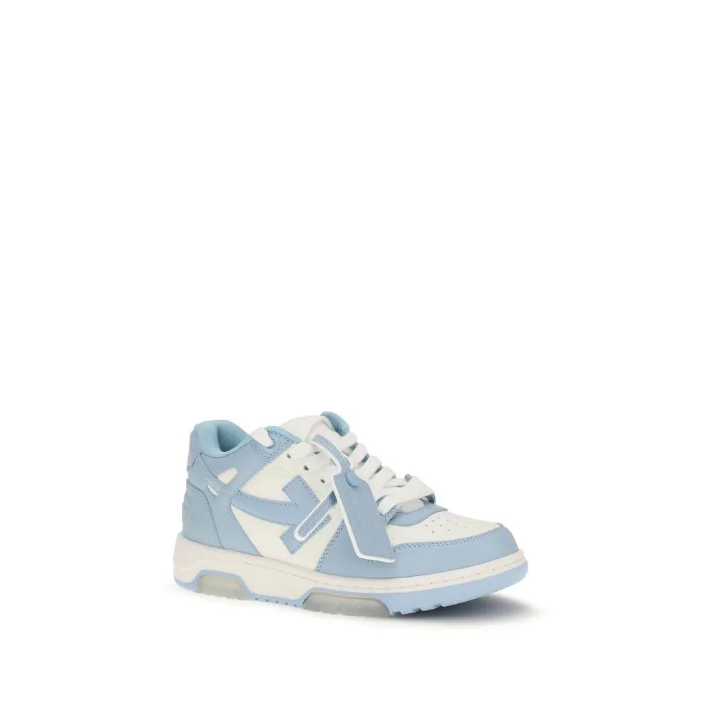 Off-White Blue Calf Leather Bos Taurus Sneakers