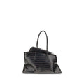 The Attico Black Calf Leather Bos Taurus Shoulder Bag