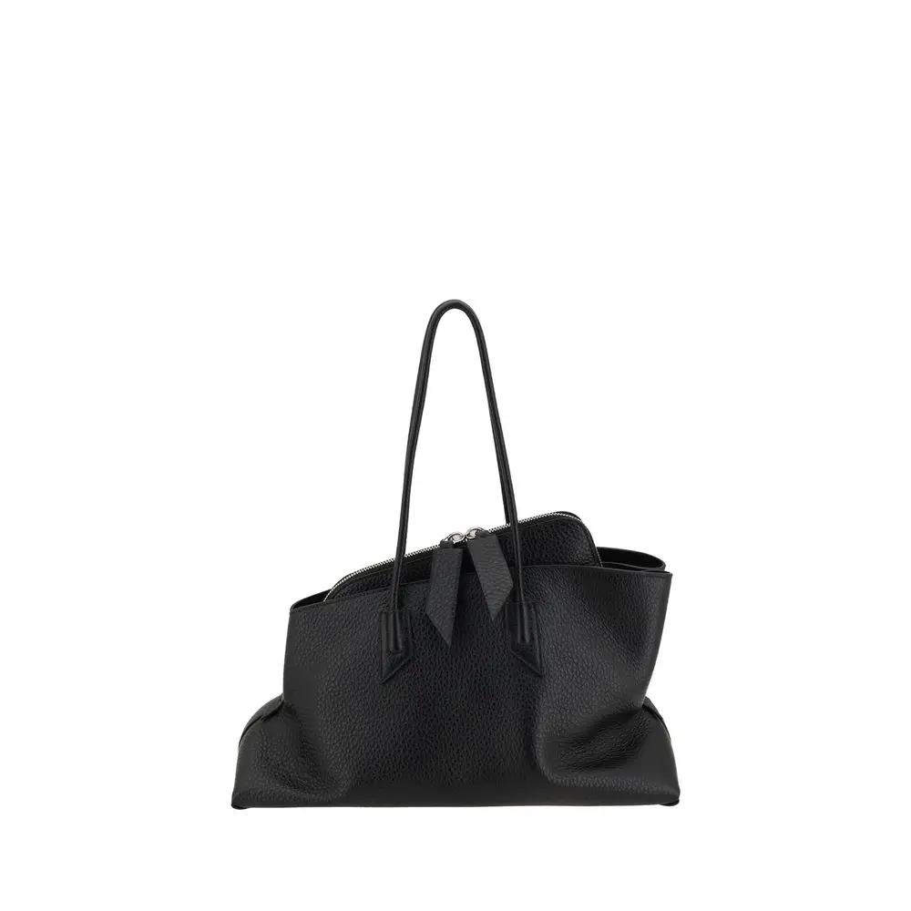 Sac bandoulière Attico Bos Taurus en cuir de veau noir