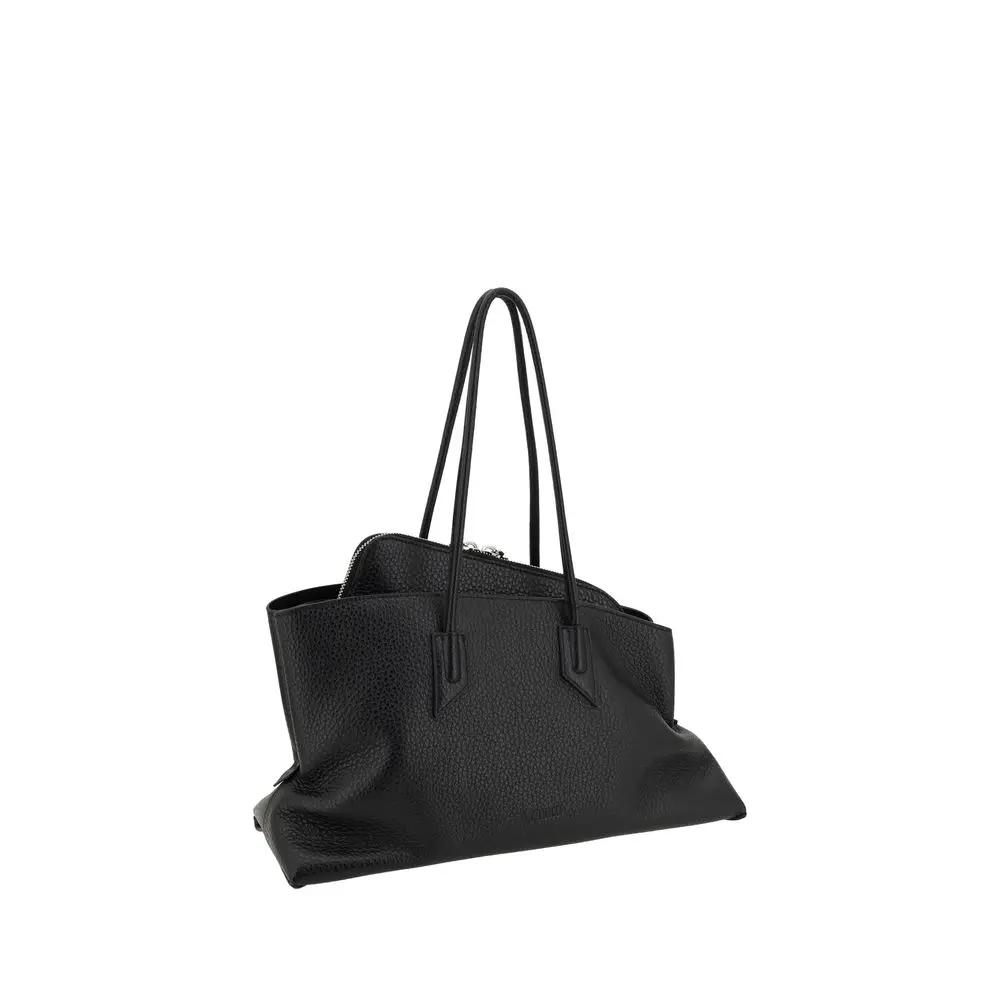 Sac bandoulière Attico Bos Taurus en cuir de veau noir