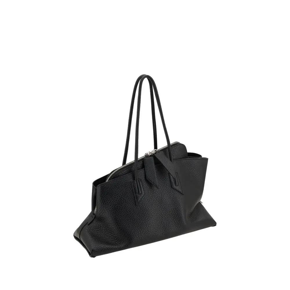 Sac bandoulière Attico Bos Taurus en cuir de veau noir