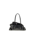 Sac bandoulière Attico Bos Taurus en cuir de veau noir