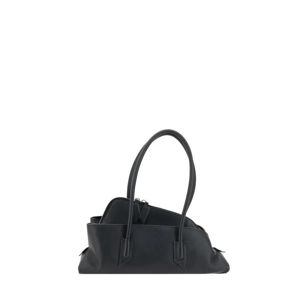 Sac bandoulière Attico Bos Taurus en cuir de veau noir