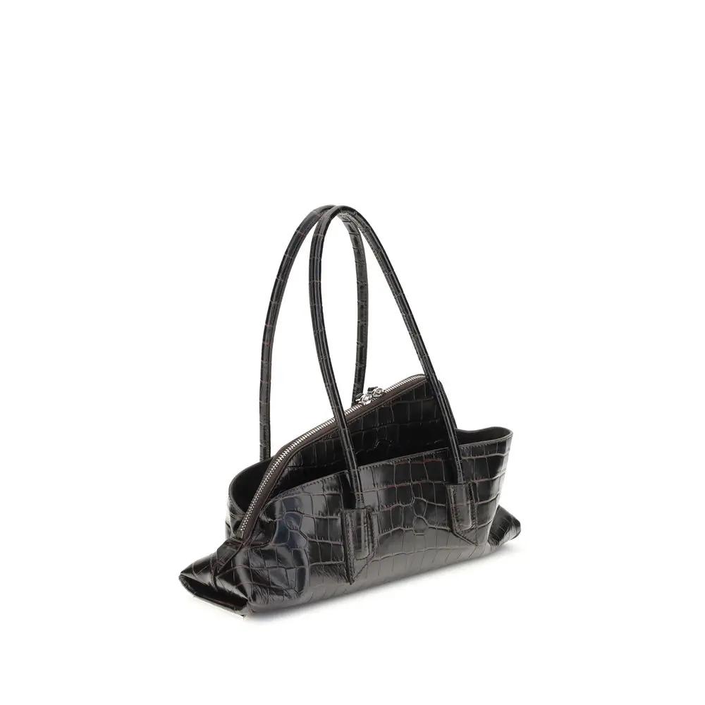 Sac bandoulière Attico Bos Taurus en cuir de veau noir