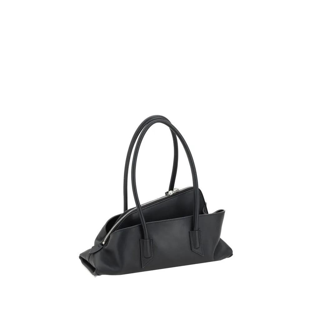 Sac bandoulière Attico Bos Taurus en cuir de veau noir