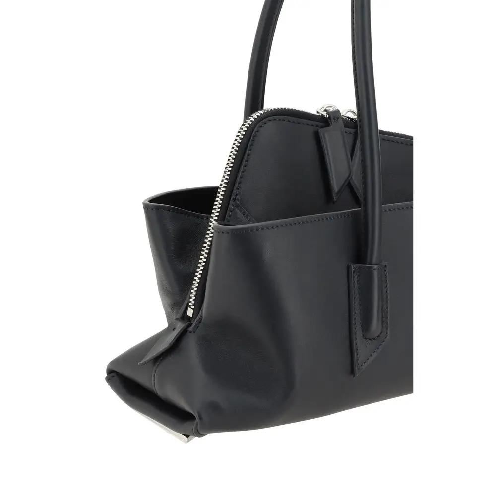 Sac bandoulière Attico Bos Taurus en cuir de veau noir