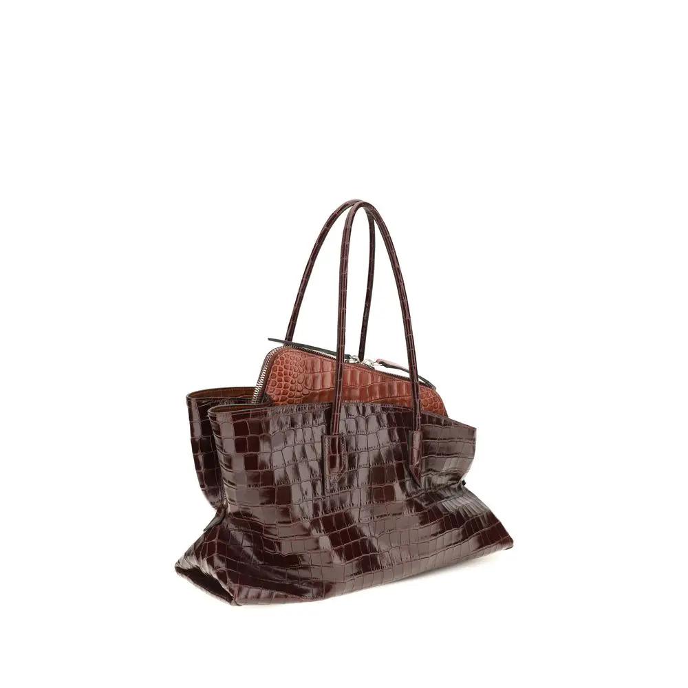The Attico Bordeaux Calf Leather Bos Taurus Shoulder Bag