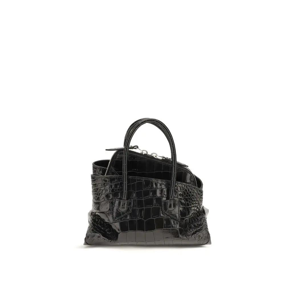 The Attico Black Calf Leather Bos Taurus Handbag